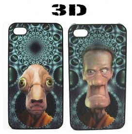 Capa 3D Black para iPhone 4 e iPhone 4S - Modelo 1