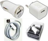 Carregador Cabo Usb + Veicular 3x1 Iphone 4g 3gs 3g 2g Ipod