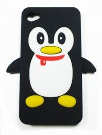 Capa 3D Pinguim para iPhone 4 ou iPhone 4S